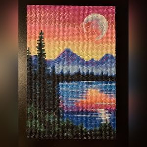 Finished mountain diamond painting